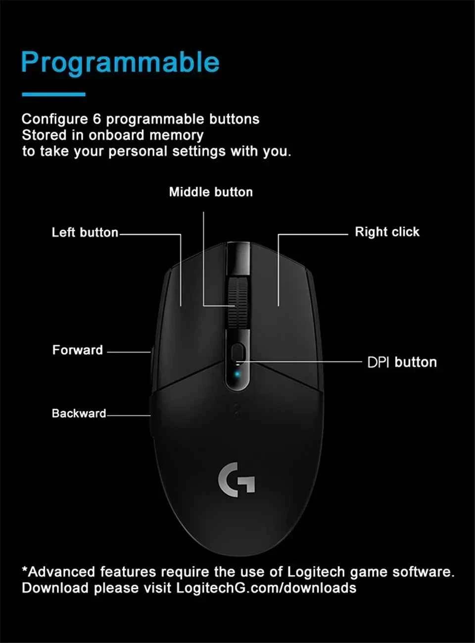 Logitech G304 Lightspeed Wireless Mouse